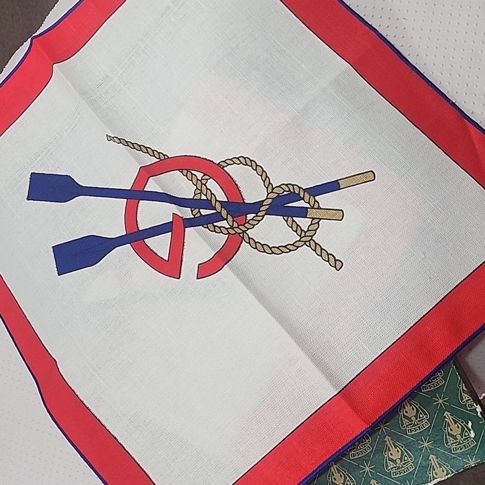 Vintage 1970 Gucci Linen Nautical Set Of 8-  4 Placemats And 4 Napkins - Picture 6 of 13